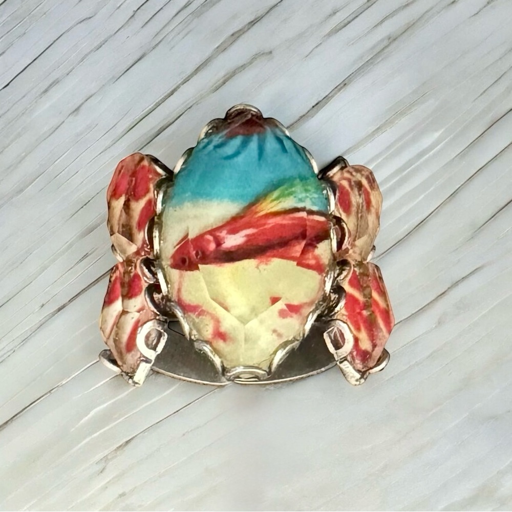 Ayala Bar Clear Coast Tulip Ring Girlcore Art to Wear NWT & Box